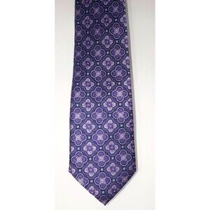 Joseph Abboud Purple Medallion Silk X-Long Tie Necktie NWT